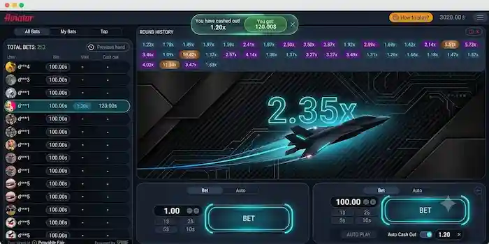 Crash Aviator Game interface image