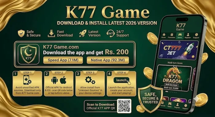 K77 Game interface image