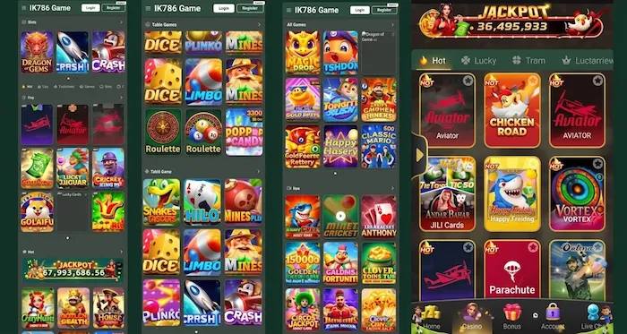 K77 Game interface image