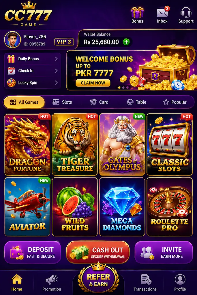 CC777 Game interface image