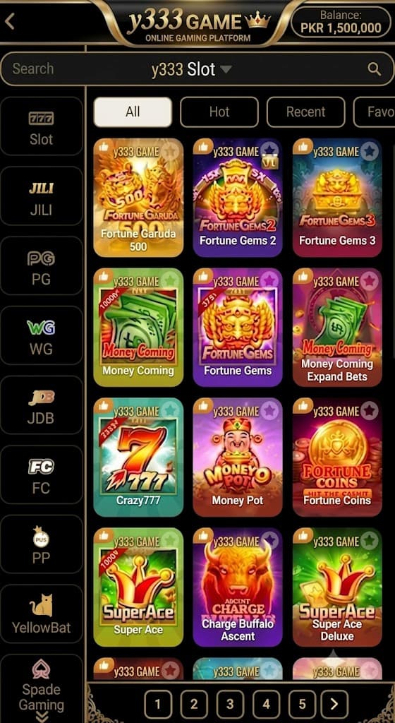 Y333 Game intwerface image