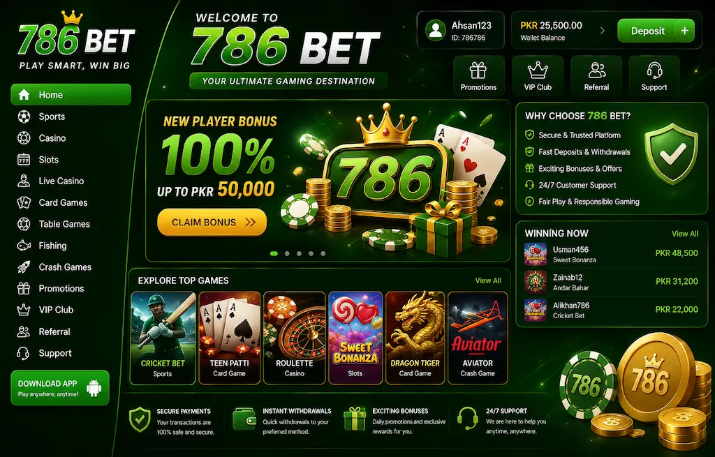 786 Bet Game interface image
