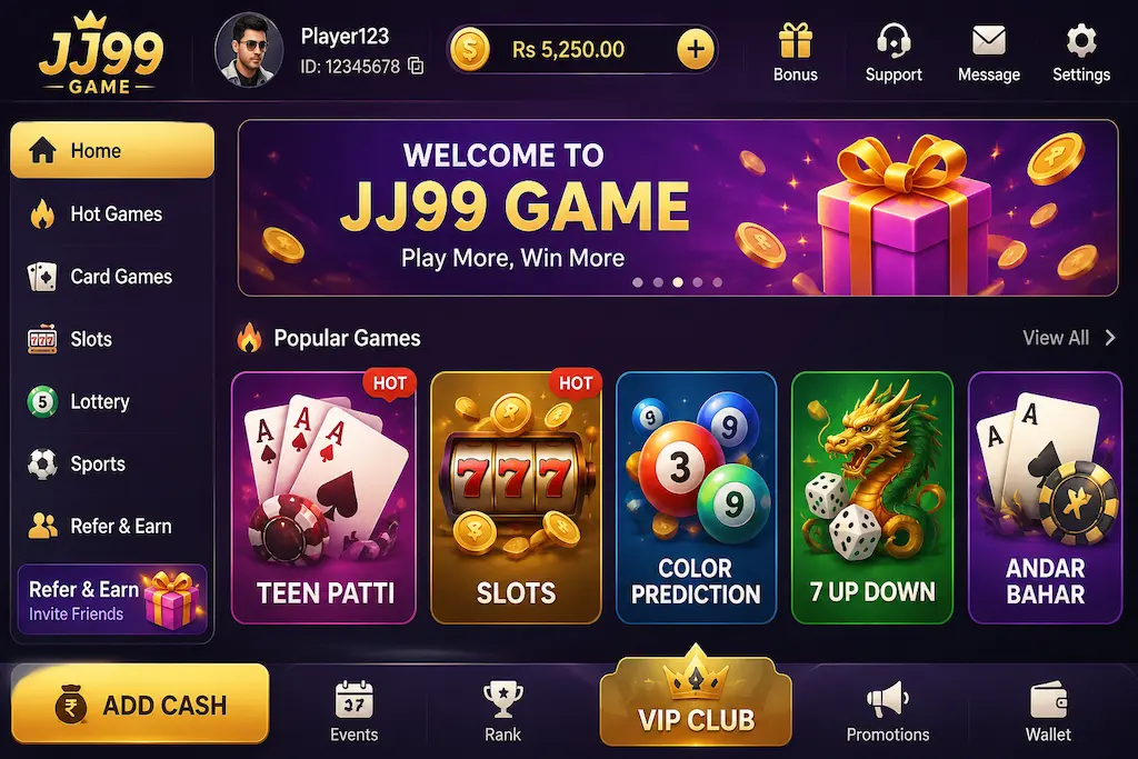 JJ99 Game interface image